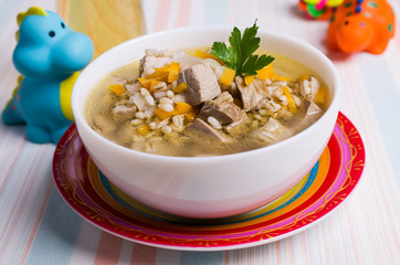 Soup with pearl barley