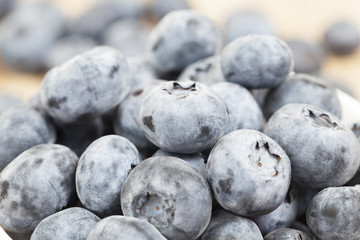 many blueberries photographed close up