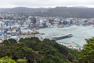 Fototapeta na wymiar Panoramic view of Wellington, New Zealand
