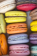 Closeup of Assorted Color Macarons