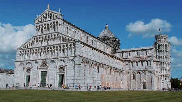 Pisa Cathedral and Leaning Tower at Duomo Square
