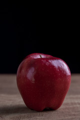 Apple Fruit on black background.
