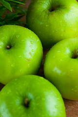 Apple Fruit on black background.