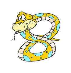 Cartoon Snake  - clip-art vector illustration