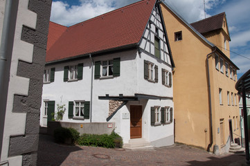 Obraz premium Stadt und Schloss Harburg, Bayern