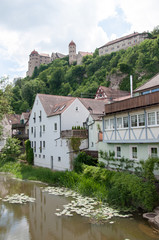 Fototapeta na wymiar Stadt und Schloss Harburg, Bayern