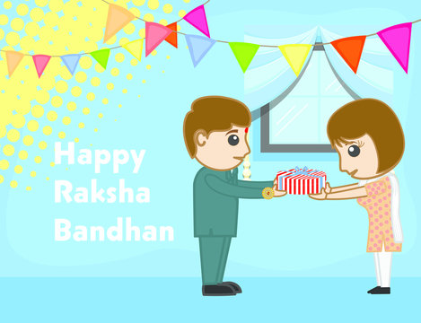 Happy Raksha Bandhan - Indian Festival - clip-art vector illustration Stock Vector | Adobe Stock Happy Raksha Bandhan - Indian Festival - clip-art vector illustration Stock Vector | Adobe Stock