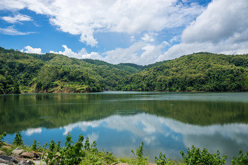 Fototapeta na wymiar Landscape of lake and mountain