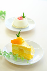 マンゴーのショートケーキ