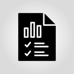 Receipt vector icon, isolated invoice, blank or financial paper