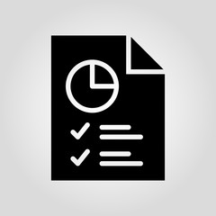 Receipt vector icon, isolated invoice, blank or financial paper