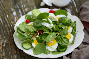 Spring salad with greens