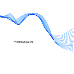 Vector abstract background. Line waves. For business, science, technology design.