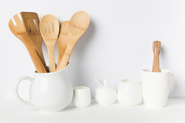 wooden kitchen utensils