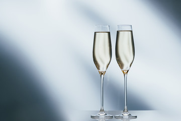glasses of champagne