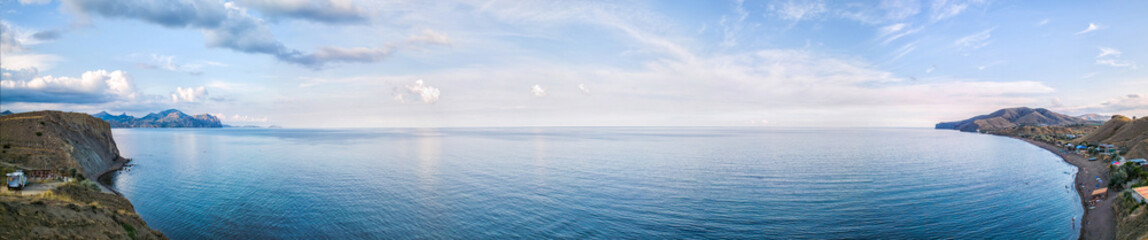 Seascape panoramic view, Crimea, Russia