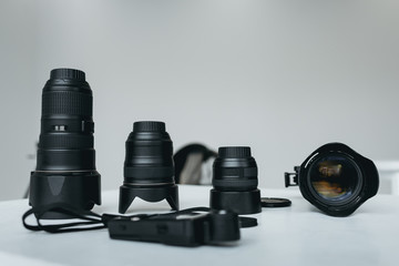lenses and light meter