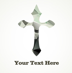 Abstract Holy Cross Vector Sign