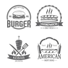 fast food and grill badges