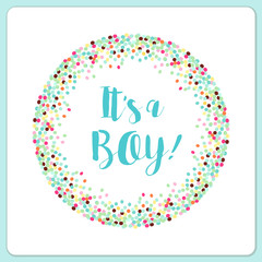 Cute confetti frame template for your decoration