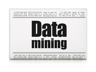 Obraz premium Data concept: newspaper headline Data Mining