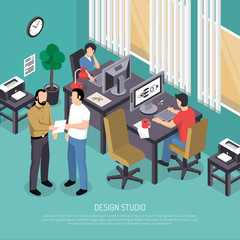 Design Studio Isometric Illustration
