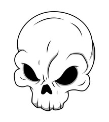 Angry Skull Face Expression