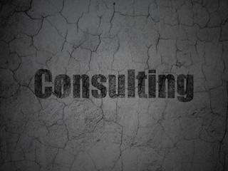 Finance concept: Consulting on grunge wall background