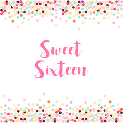 Cute confetti frame template for your decoration