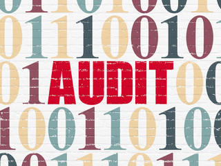 Finance concept: Audit on wall background