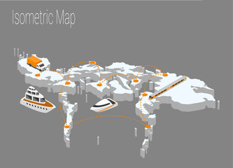Map Philippines isometric concept.