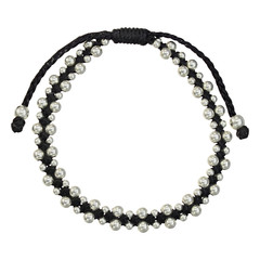 Silver bracelet, isolated on white a background