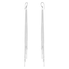 Sterling Silver Earrings isolated on white