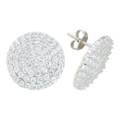 Sterling Silver Earrings isolated on white