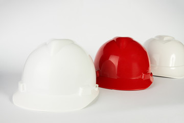 Fototapeta premium Three construction helmets