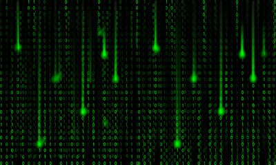 Abstract matrix background green and black colors