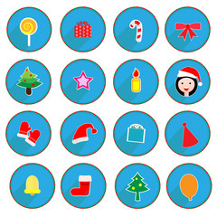 Christmas design icons set