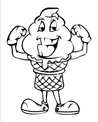 Powerful Cartoon Ice Cream Drawing