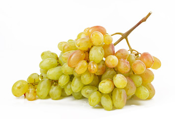 grapes bunch of ripe berries on white background