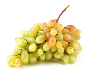 grapes bunch of ripe berries on white background