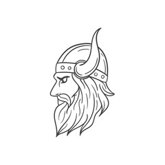 viking head illustration