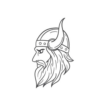 viking head illustration