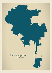 Fototapeta premium Modern Map - Los Angeles city of the USA
