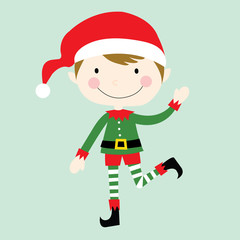 Elf celebrate christmas perfect design for christmas decoration or christmas greeting card