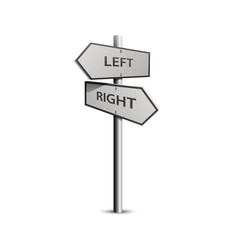 Post arrow left and right on the white background. Vector illustration