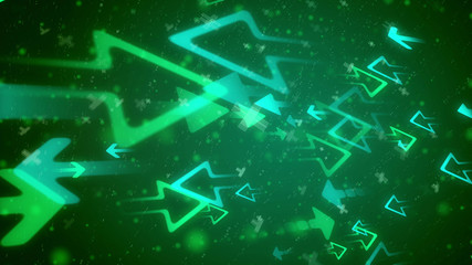 Abstract arrows fighting with each other