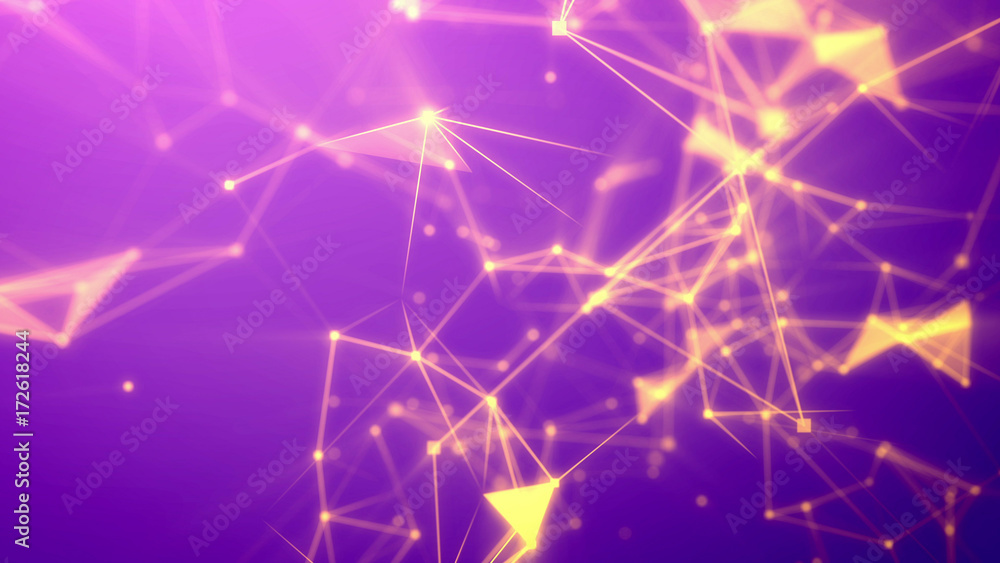 Poster flight through the abstract violet network