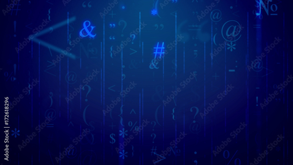 Poster mail with at sign, ampersand, brackets and digits