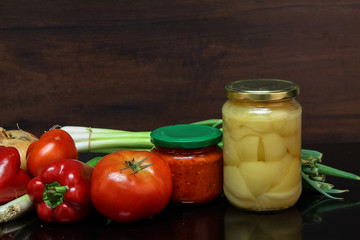 Autumn still life / Various vegetables on the table