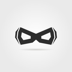 Fototapeta premium black simple superhero mask with shadow